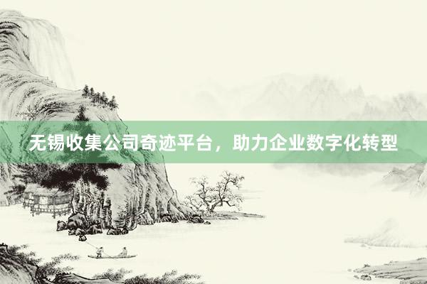 无锡收集公司奇迹平台，助力企业数字化转型